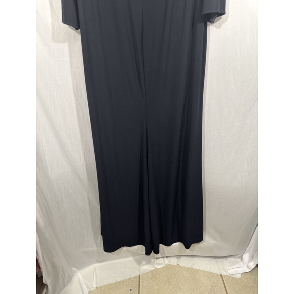 NWT $398 Mac Duggal [ 18 ] Embellished Accents‎ Faux Wrap Jersey Gown Blue - Picture 15 of 15